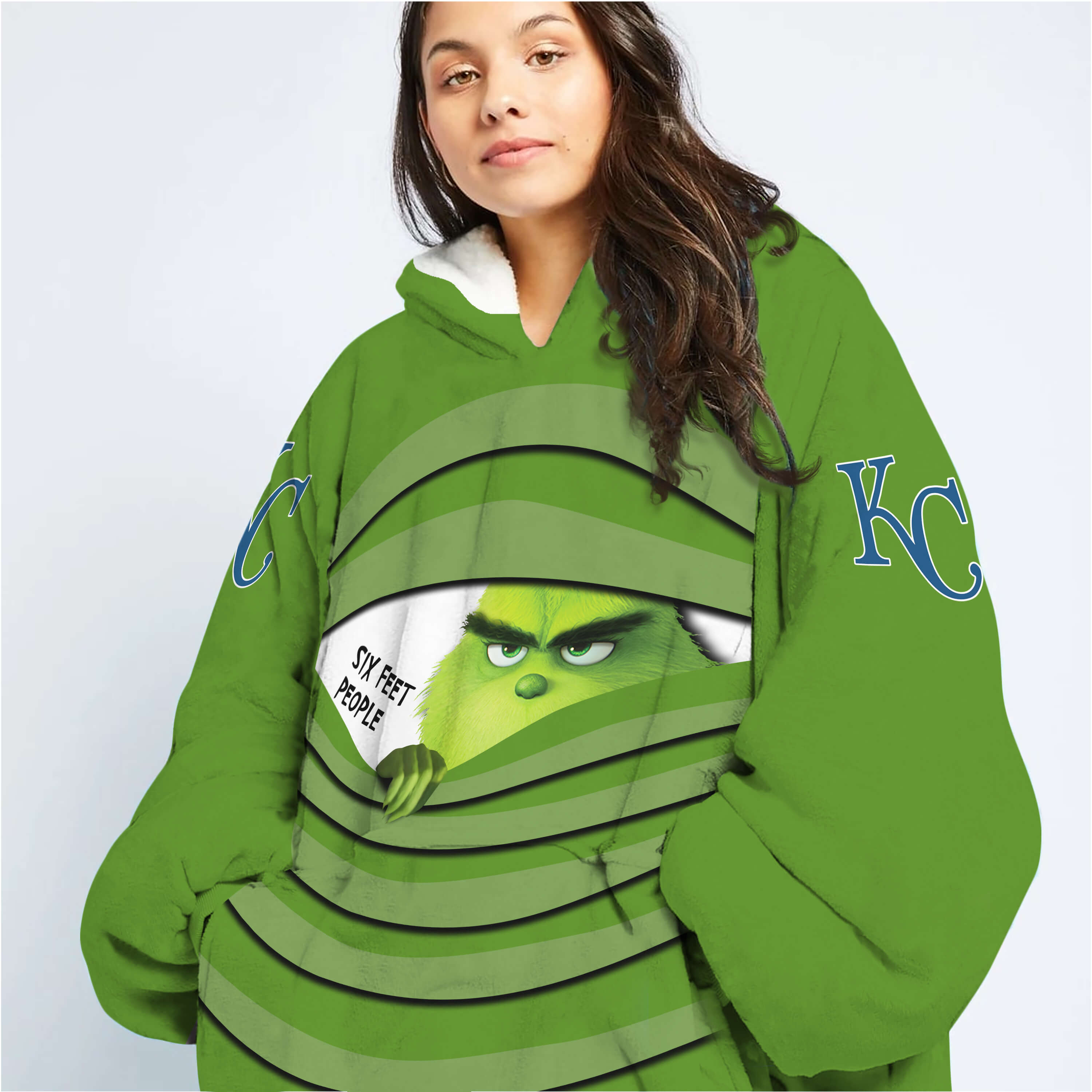 The Grinch – Six Feet People – Kansas City Royals - Oodie Blanket - Image 2