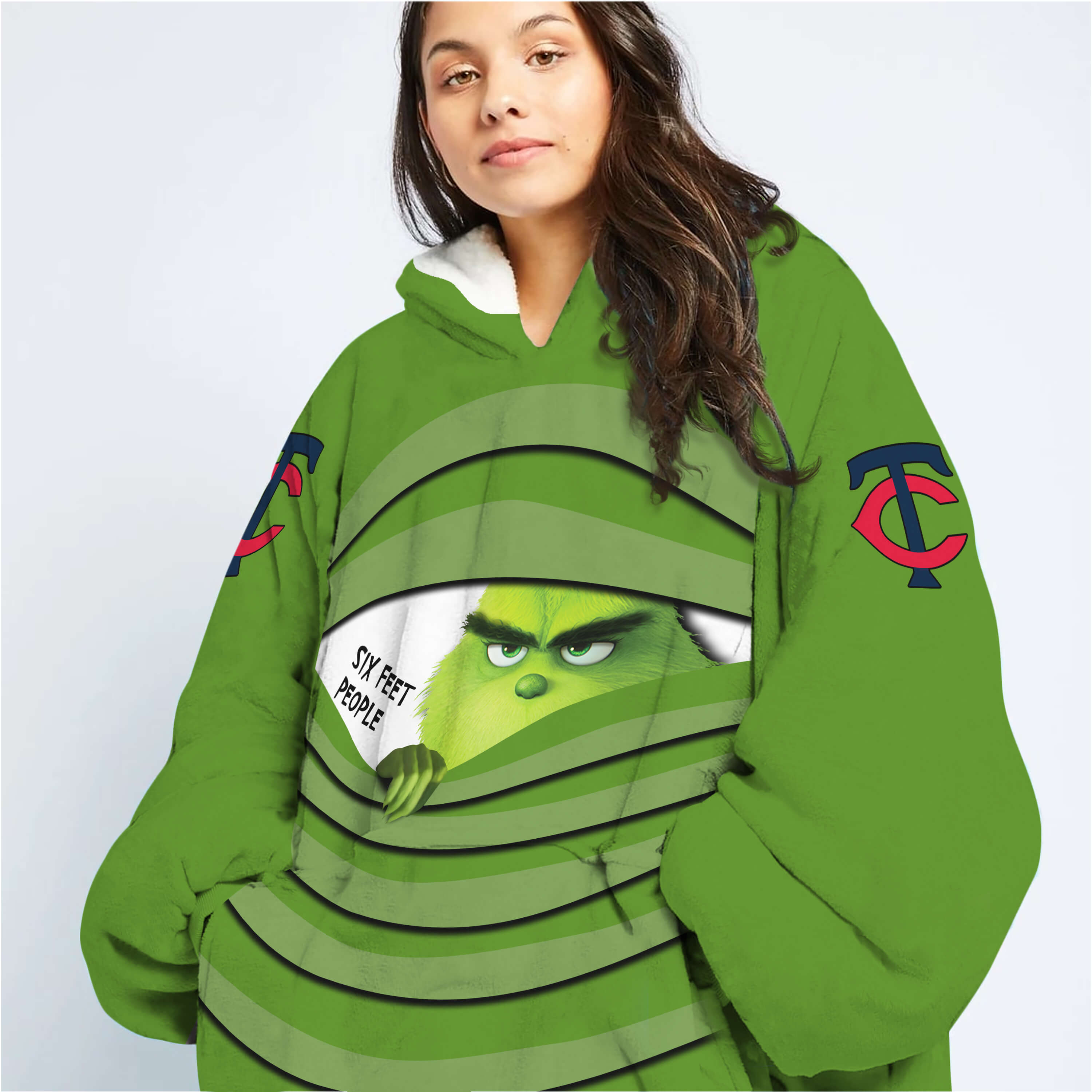The Grinch – Six Feet People – Minnesota Twins - Oodie Blanket - Image 2