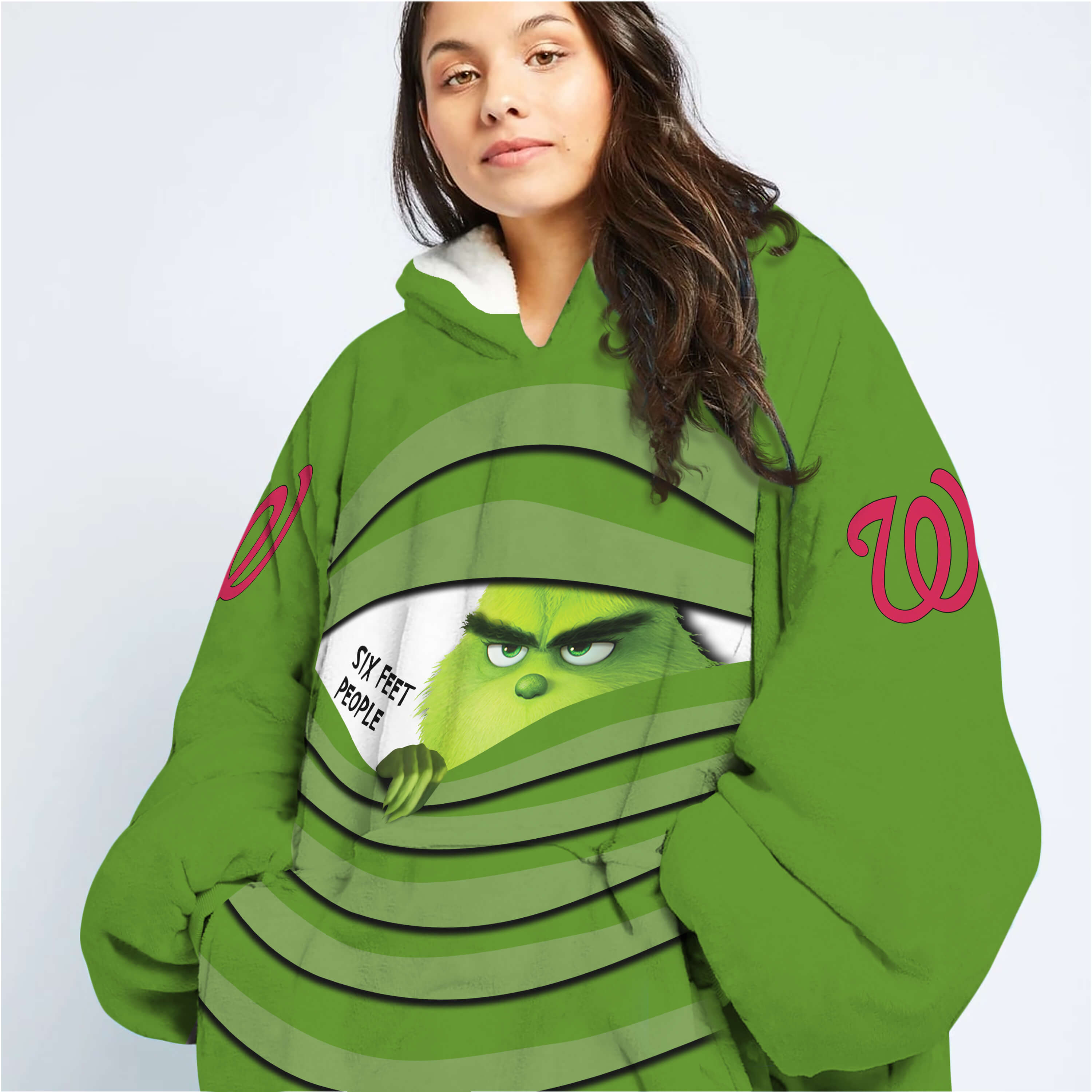 The Grinch – Six Feet People – Washington Nationals - Oodie Blanket - Image 2