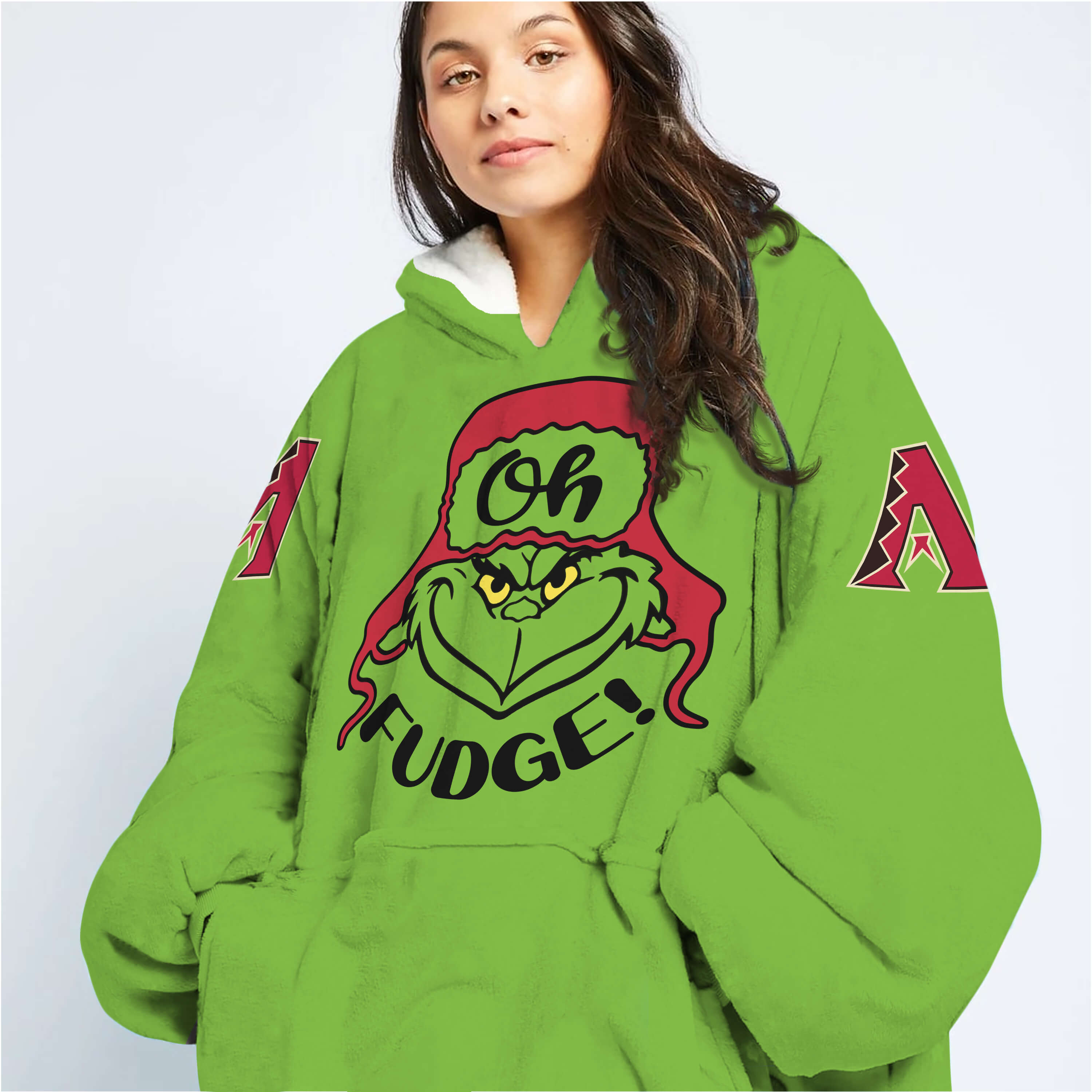 The Grinch – The Grinch – Oh Fudge – Arizona Diamondbacks - Oodie Blanket - Image 2