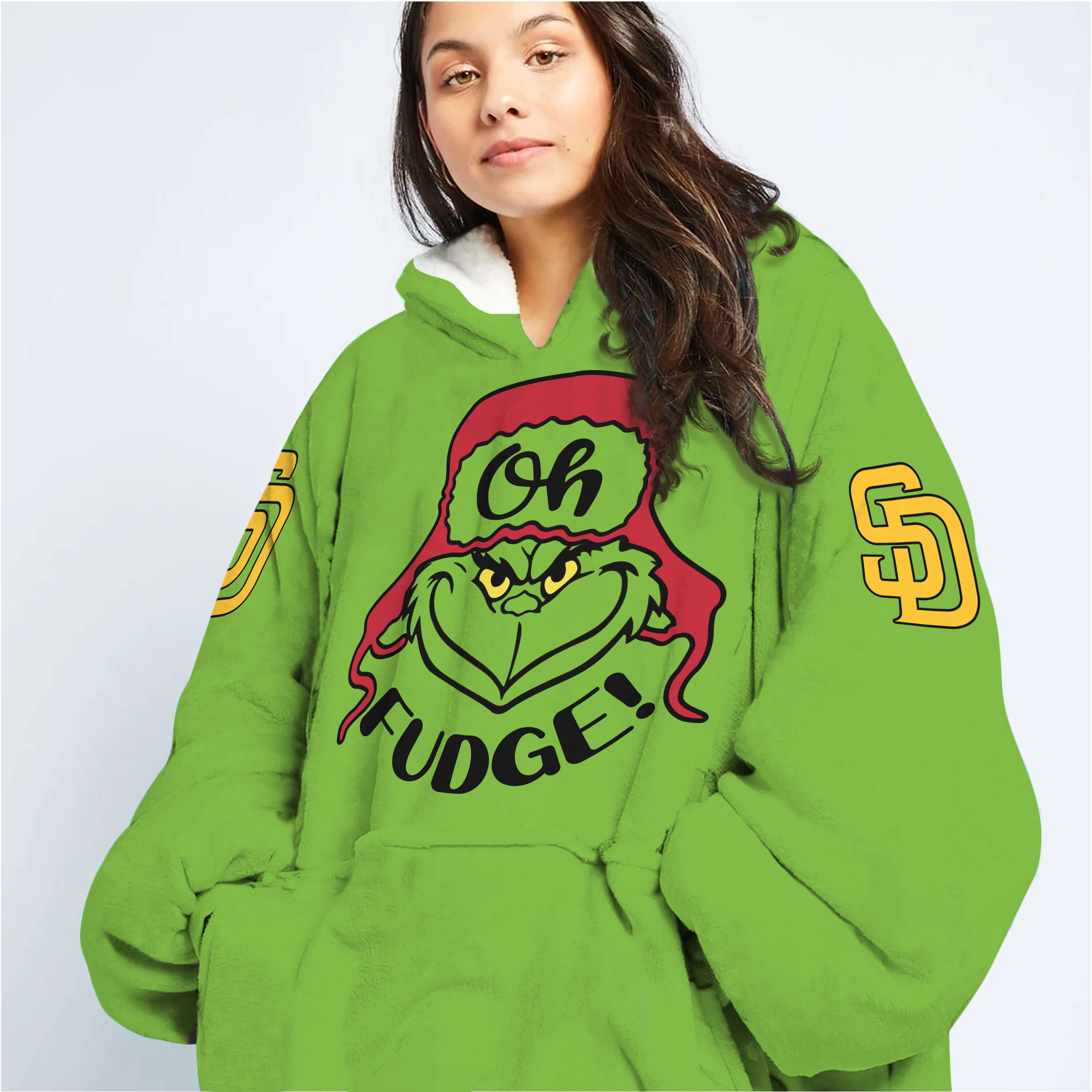 The Grinch – The Grinch – Oh Fudge – San Diego Padres - Oodie Blanket - Image 2