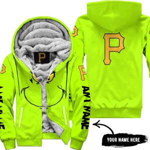 Grinch V2 – Custom Name – Pittsburgh Pirates - Fleece Zip Hoodie