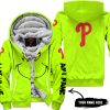 Grinch V2 – Custom Name – Philadelphia Phillies - Fleece Zip Hoodie