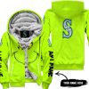 Grinch V2 – Custom Name – Seattle Mariners - Fleece Zip Hoodie