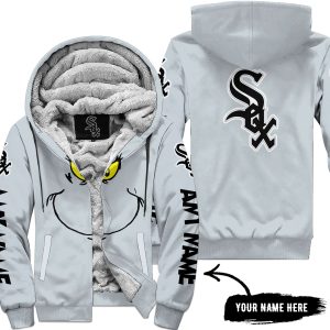 Grinch V2 – Custom Name – Chicago White Sox - Fleece Zip Hoodie