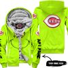 Grinch V2 – Custom Name – Cincinnati Reds - Fleece Zip Hoodie