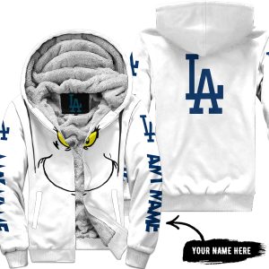 Grinch V2 – Custom Name – Los Angeles Dodgers - Fleece Zip Hoodie