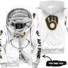 Grinch V2 – Custom Name – Milwaukee Brewers - Fleece Zip Hoodie