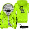 Grinch V2 – Custom Name – Colorado Rockies - Fleece Zip Hoodie
