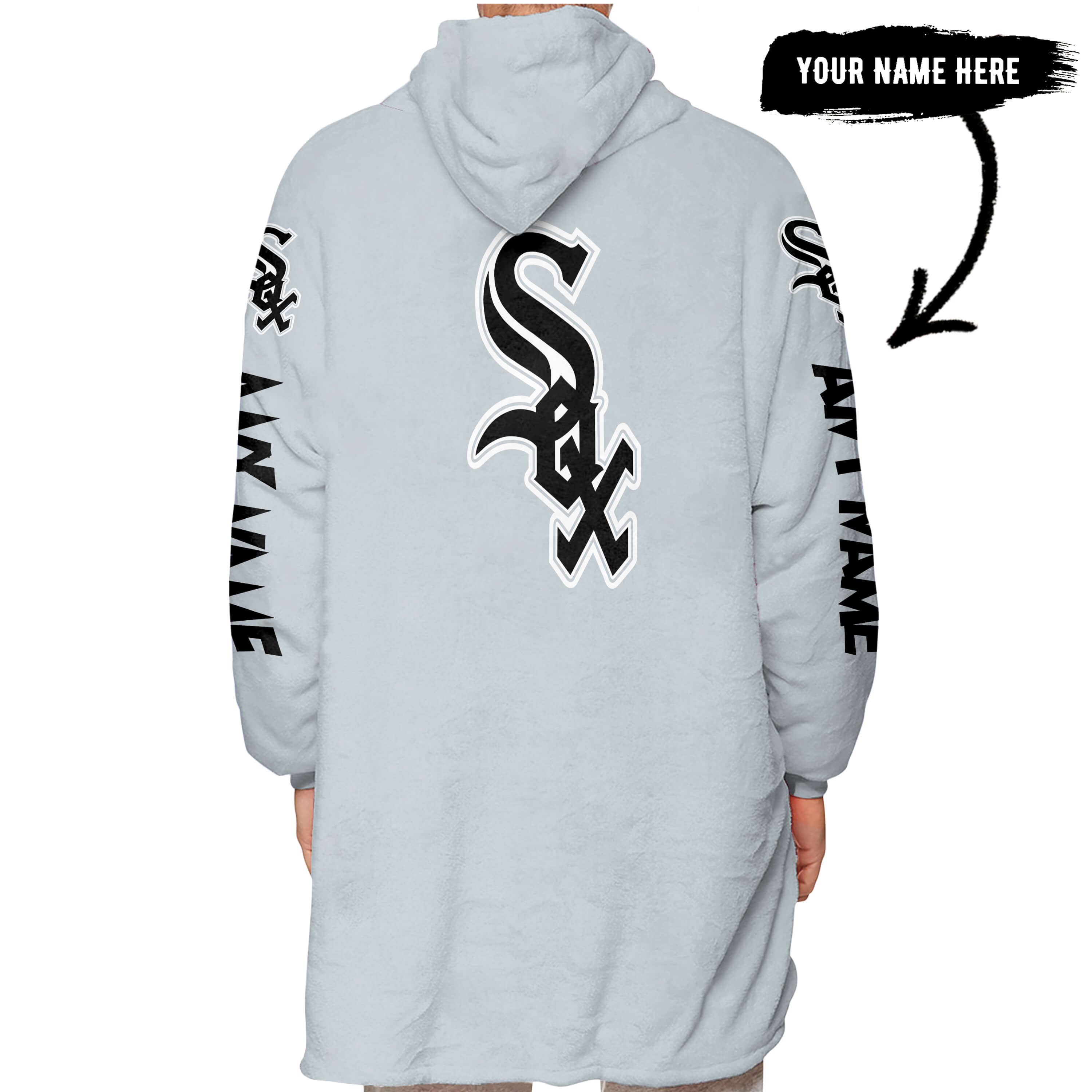Grinch V2 – Custom Name – Chicago White Sox - Oodie Blanket - Image 3