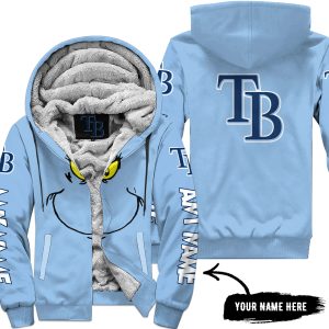 Grinch V2 – Custom Name – Tampa Bay Rays - Fleece Zip Hoodie