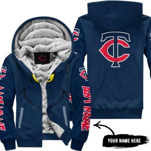 GRINCH V2 – CUSTOM NAME – MINNESOTA TWINS - FLEECE ZIP HOODIE