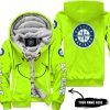 Grinch V2 – Custom Name – Seattle Mariners - Fleece Zip Hoodie