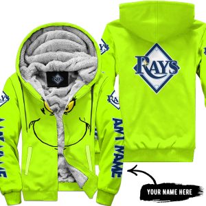 Grinch V2 – Custom Name – Tampa Bay Rays - Fleece Zip Hoodie