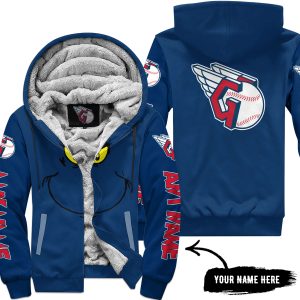 Grinch V2 – Custom Name – Cleveland Guardians - Fleece Zip Hoodie