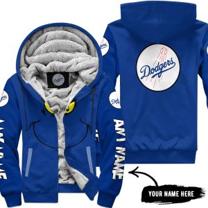 Grinch V2 – Custom Name – Los Angeles Dodgers - Fleece Zip Hoodie