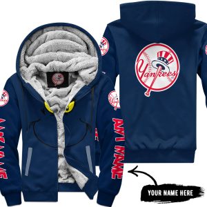 Grinch V2 – Custom Name – New York Yankees - Fleece Zip Hoodie