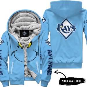 Grinch V2 – Custom Name – Tampa Bay Rays - Fleece Zip Hoodie