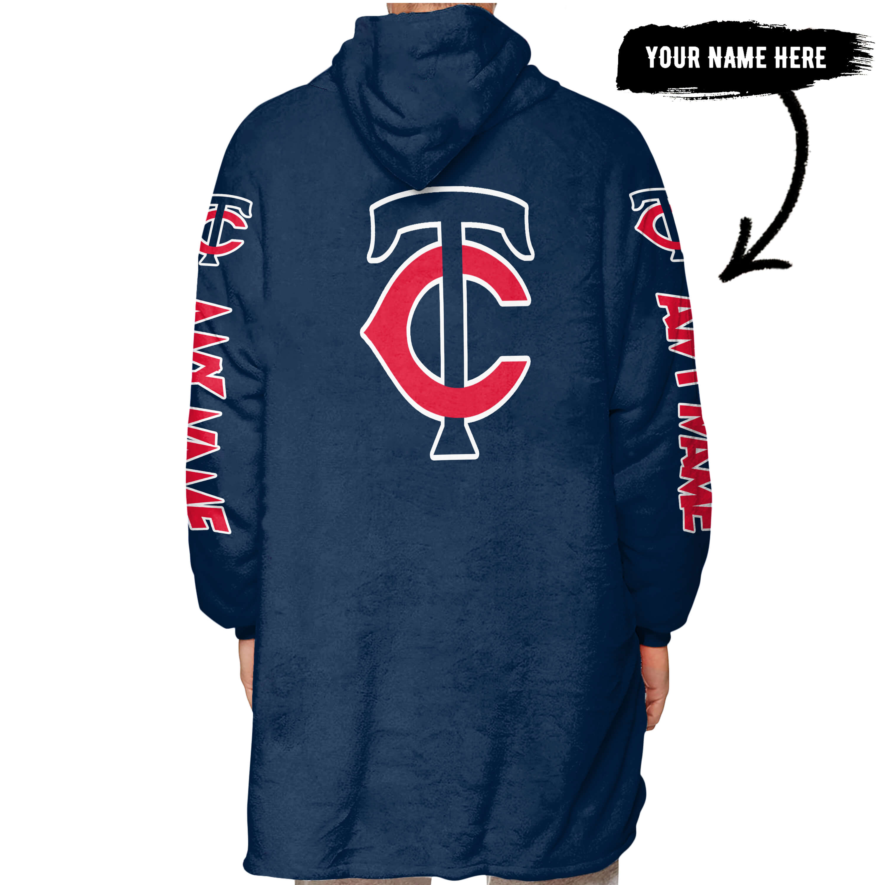 Grinch V2 – Custom Name – Minnesota Twins - Oodie Blanket - Image 3
