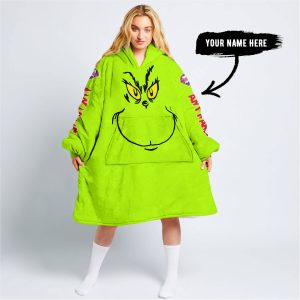 Grinch V2 – Custom Name – Philadelphia Phillies - Oodie Blanket