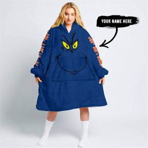 Grinch V2 – Custom Name – New York Mets - Oodie Blanket