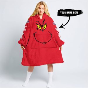 Grinch V2 – Custom Name – Philadelphia Phillies - Oodie Blanket